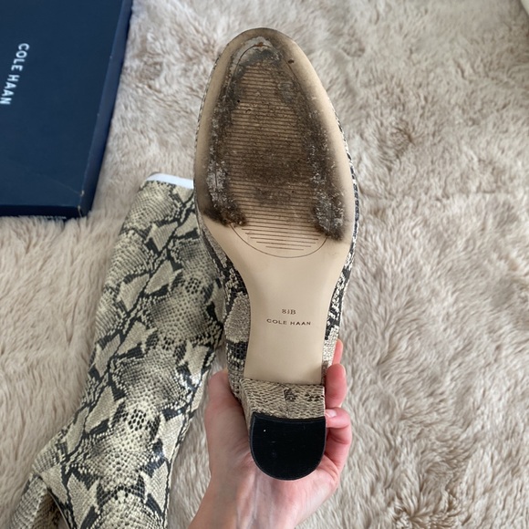 Cole Haan ‘Glenda Boot’ Genuine leather, snake print size 8.5 - Picture 4 of 6